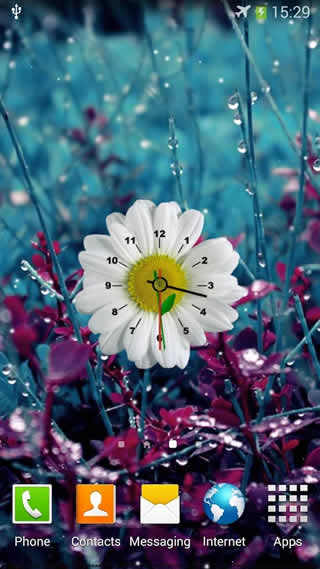 Flower Clock Live Wallpaper screenshot 1