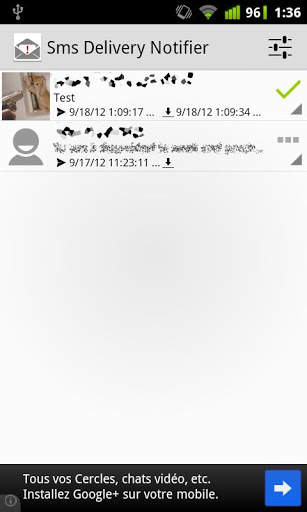Sms Delivery Notifier 1 تصوير الشاشة