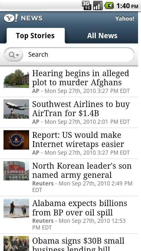 Yahoo! News screenshot 1