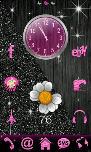 GO LAUNCHER Pink Zebra Theme screenshot 1