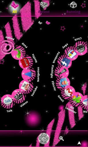 GO LAUNCHER Pink Zebra Theme screenshot 3