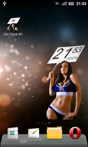 Girl Clock Widget screenshot 1