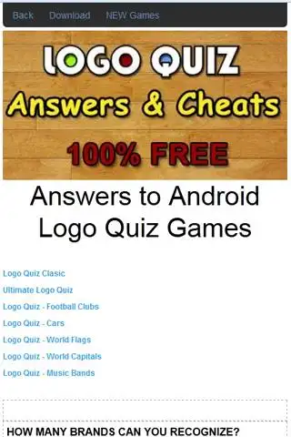 Answers for Logo Quiz Game for Android - Download