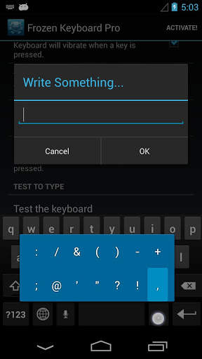Frozen Keyboard Pro скриншот 1