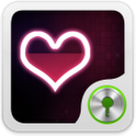 Red heart Theme GO Locker أيقونة