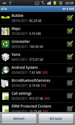 Android Task Killer Free screenshot 1