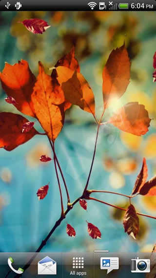 Galaxy S4 Leaf Live Wallpaper screenshot 3