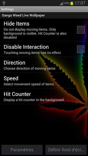 Ganga Weed HD live wallpaper screenshot 2