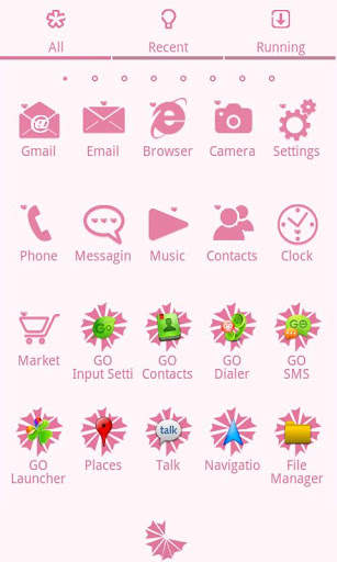 Pinklove Theme GO Launcher EX स्क्रीनशॉट 2