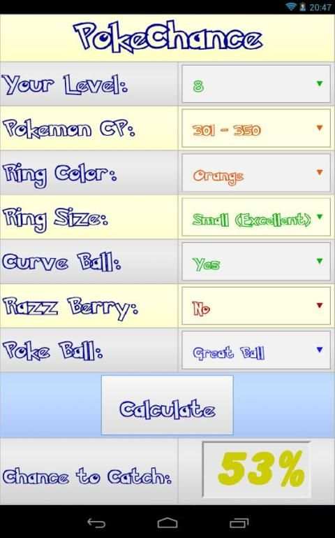 PokeChance for Pokemon Go screenshot 1