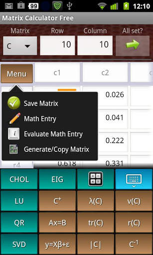 Matrix Calculator Free скриншот 2