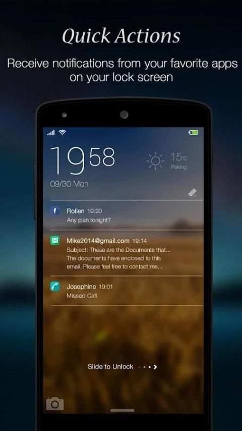 FingerFeed - Lock Screen स्क्रीनशॉट 4