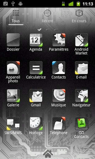 Core GO Launcher EX theme screenshot 2