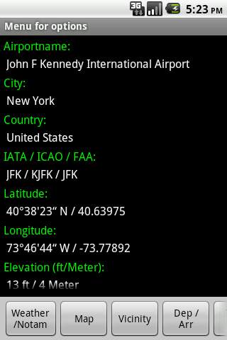 IATA / ICAO Dictionary screenshot 2