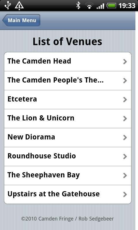 The Camden Fringe 2010 screenshot 4