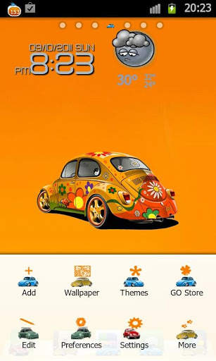 BugCar Theme Go Launcher Ex 3 تصوير الشاشة