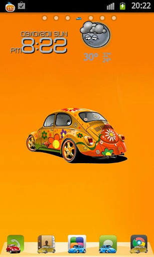 BugCar Theme Go Launcher Ex 1 تصوير الشاشة
