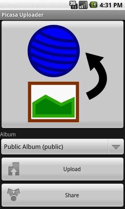 Picasa Uploader स्क्रीनशॉट 2