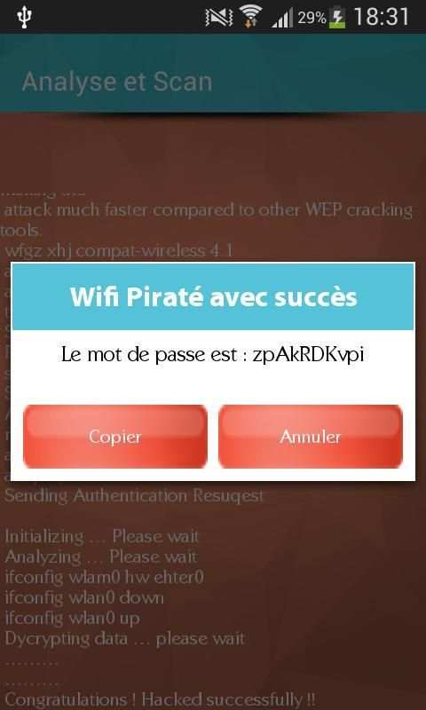 Wifi Hack Password Simulated screenshot 1