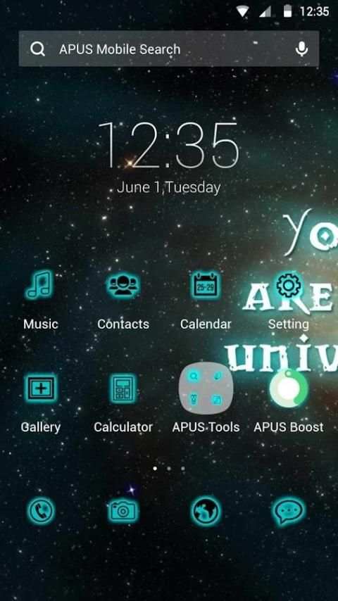 My Universe theme for APUS 3 تصوير الشاشة