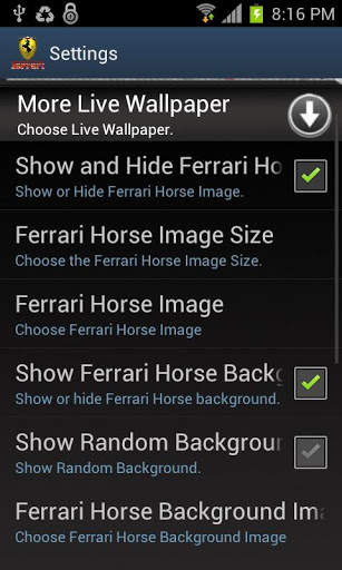 Ferrari Horse Live Wallpaper screenshot 5