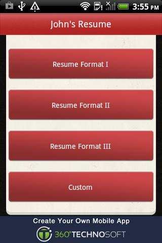Resume ++ 4 تصوير الشاشة