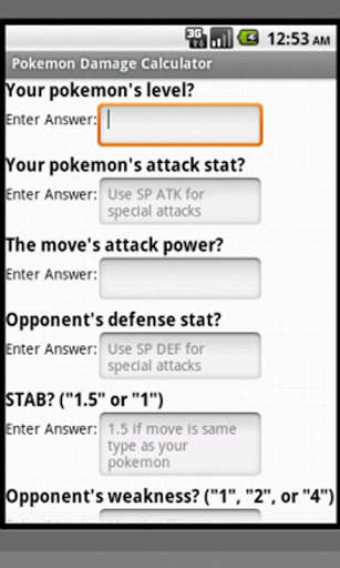 Pokemon Damage Calculator screenshot 1