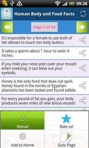 Human Body and Food Facts screenshot 2