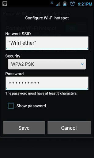 Wifi Tether No Root screenshot 2