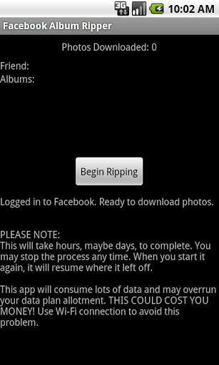 Facebook Album Ripper screenshot 1