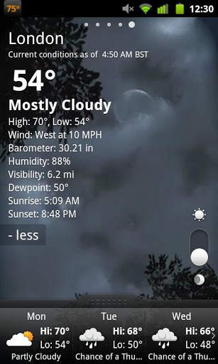 GO Weather Default Video Night скриншот 4