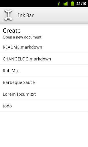 Ink Bar (Text Editor) screenshot 1