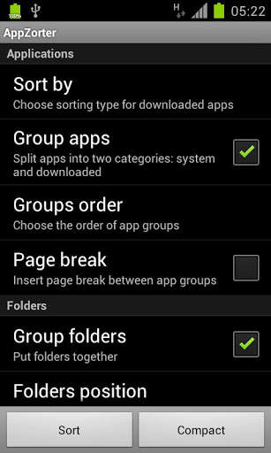AppZorter Lite for TouchWiz screenshot 1
