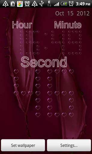 Bubble Digital Clock LWP screenshot 3