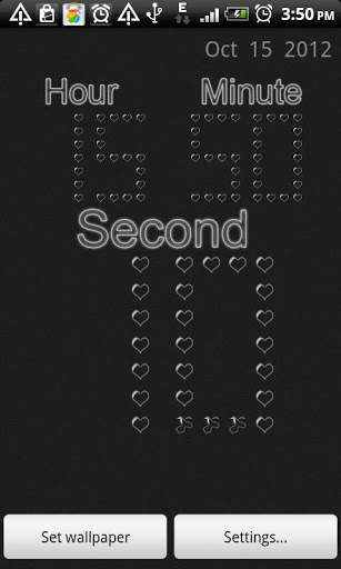 Bubble Digital Clock LWP screenshot 4