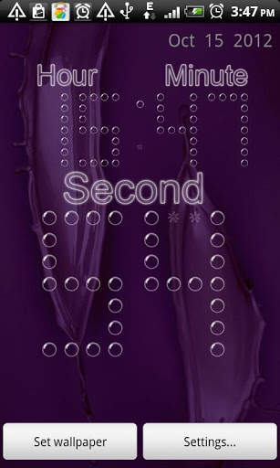 Bubble Digital Clock LWP screenshot 1