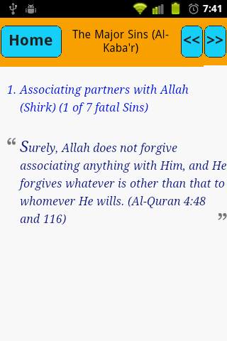 Major Sins In Islam screenshot 2
