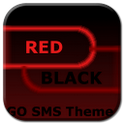 GO SMS Theme Dark Red Black icon