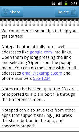 Notepad screenshot 2