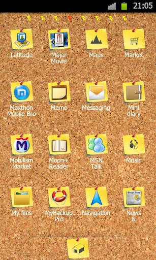 Go Launcher Sticky Note Theme screenshot 2