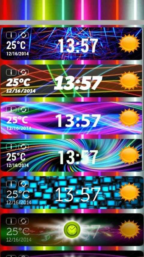 widget đồng hồ thời tiết neon screenshot 4