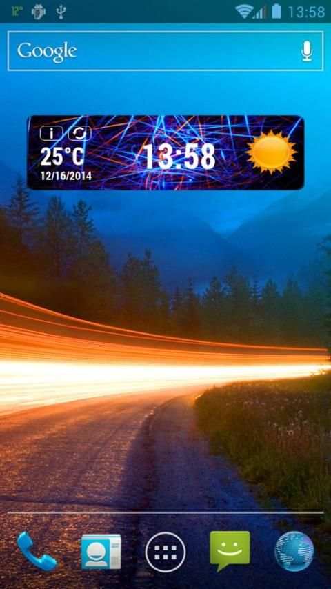 widget đồng hồ thời tiết neon screenshot 3