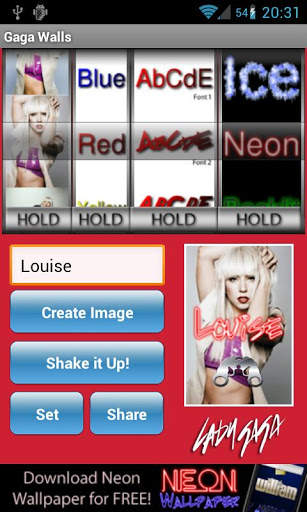 Lady Gaga Wallpaper Maker screenshot 1