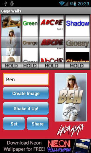 Lady Gaga Wallpaper Maker screenshot 3