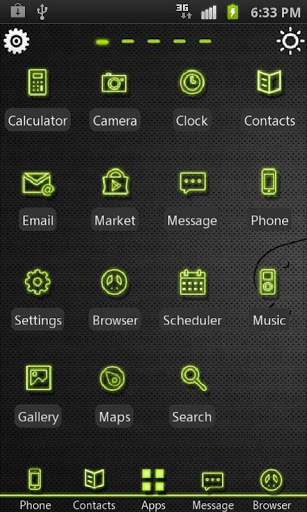 NeonBlack RabbitLauncher Theme screenshot 2