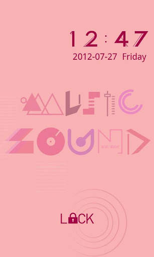 Typo Pink GO Locker Theme screenshot 1
