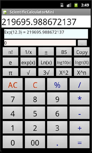 Scientific Calculator Mini स्क्रीनशॉट 1