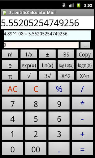 Scientific Calculator Mini स्क्रीनशॉट 3