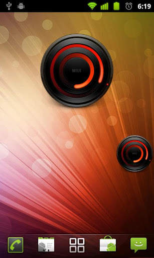 MIUI Spiral RED Analog Clock screenshot 2