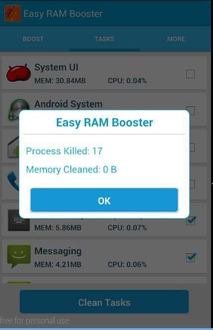 Ram Booster Clean скриншот 2